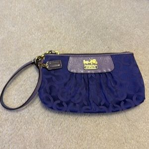 Purple Coach wristlet